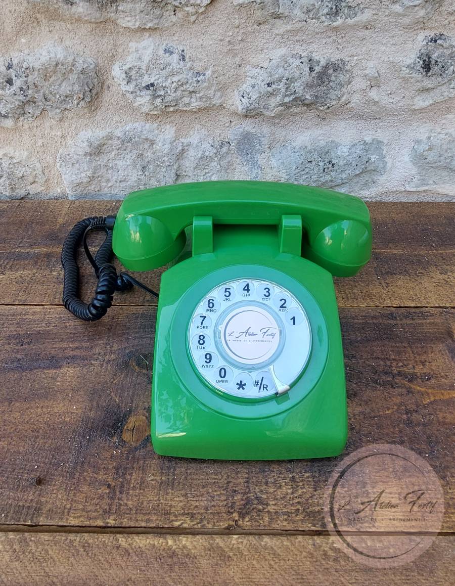 Téléphone Vintage Vert ~ L'Atelier Festif Location